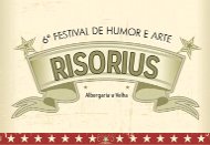  César Mourão, Rui Unas e Rosinha confirmados para o Festival Risorius